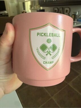 Fringe Studio Pink Ceramic Pickleball Mug